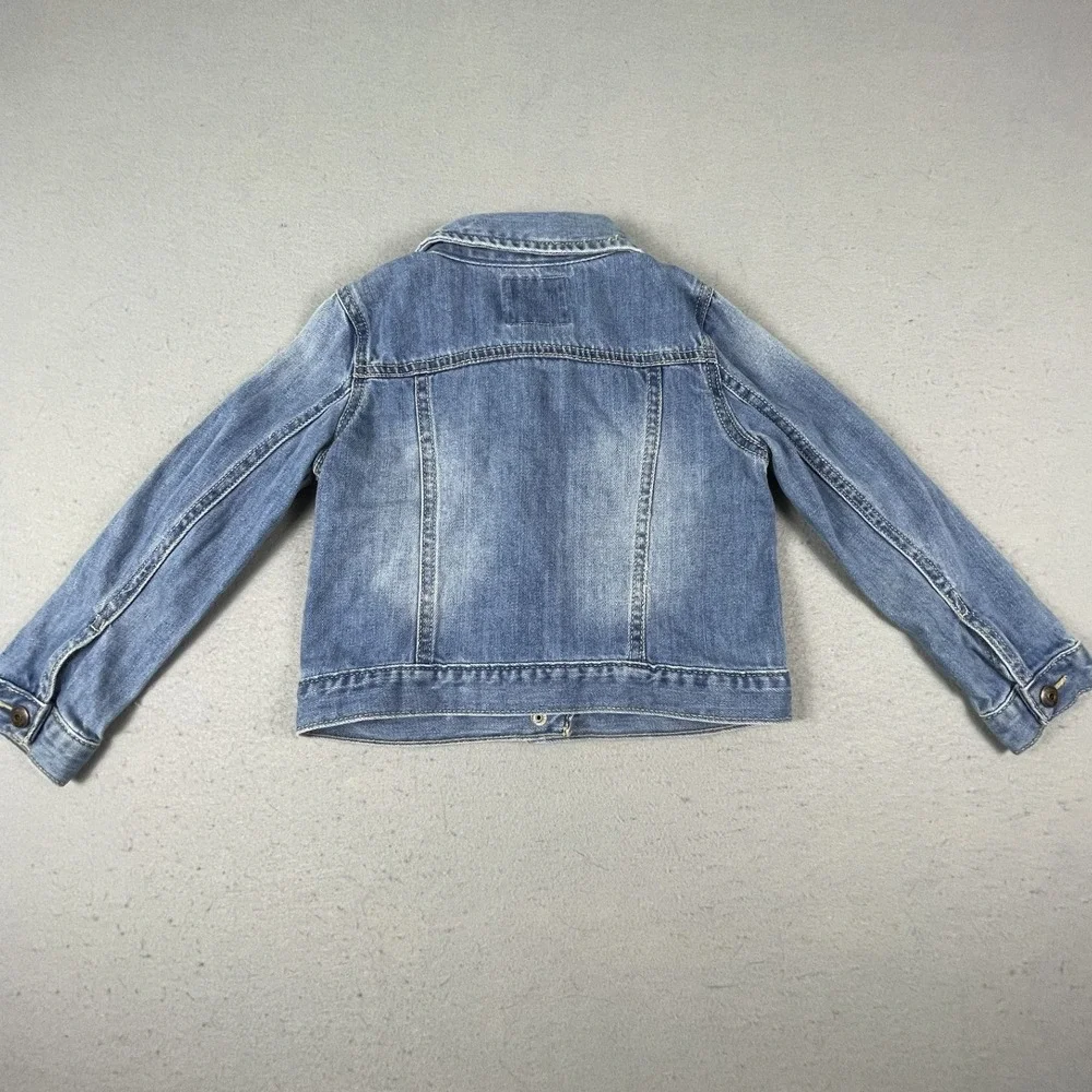 OshKosh Denim Jacket Kids 5T Blue B'gosh Trucker Classic Cotton Jean Jacket